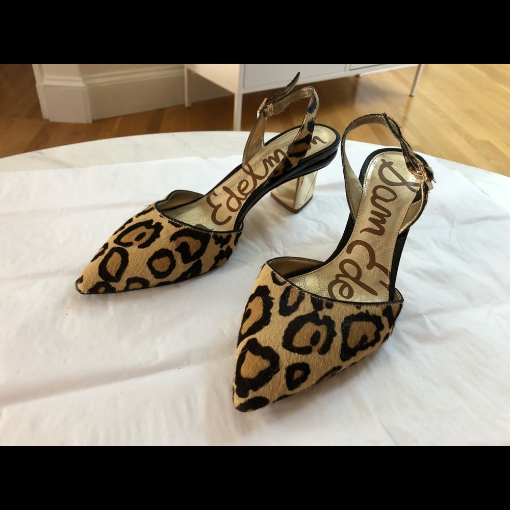 Sam Edelman Leopard-Print Carol Slingback Pumps